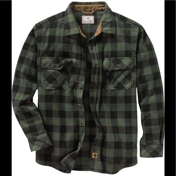 BRAND NEW STYLISH MEN PLAID FLEECE BUTTON DOWN SHIRT NWT - Picture 1 of 7